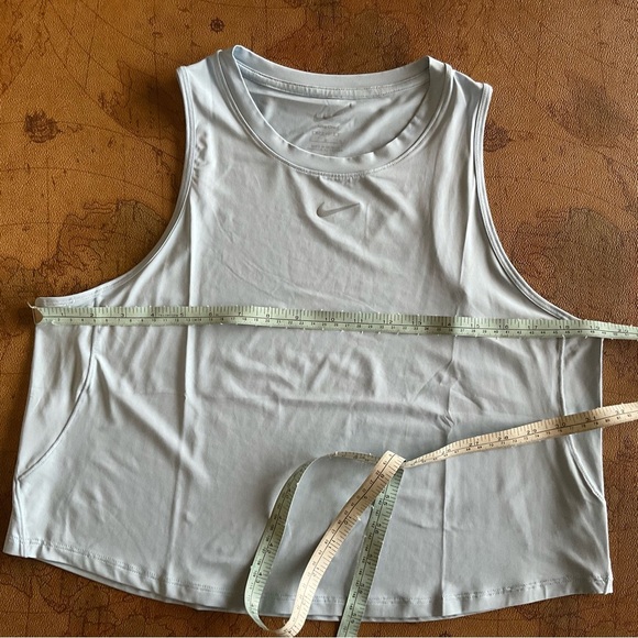 Nike Light Blue Cropped Muscle Tee for Women - Picture 3 of 6